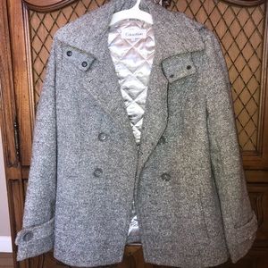 Women’s CALVIN KLEIN winter coat Gray Silver Sz 6